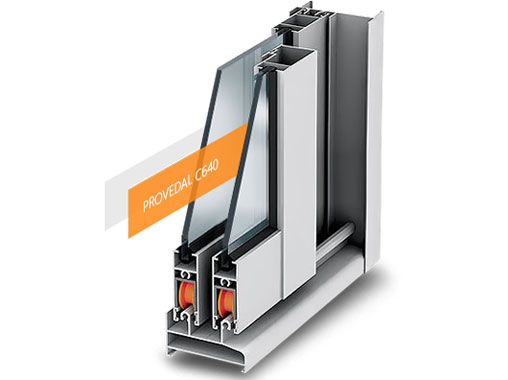 Provedal C-640. Раздвижные створки балконной рамы